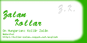 zalan kollar business card