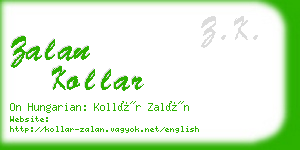 zalan kollar business card